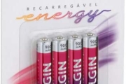 Pilha Recarregável Ni-MH AAA-900mAh blister com 4 pilhas, Elgin, Baterias, 82169